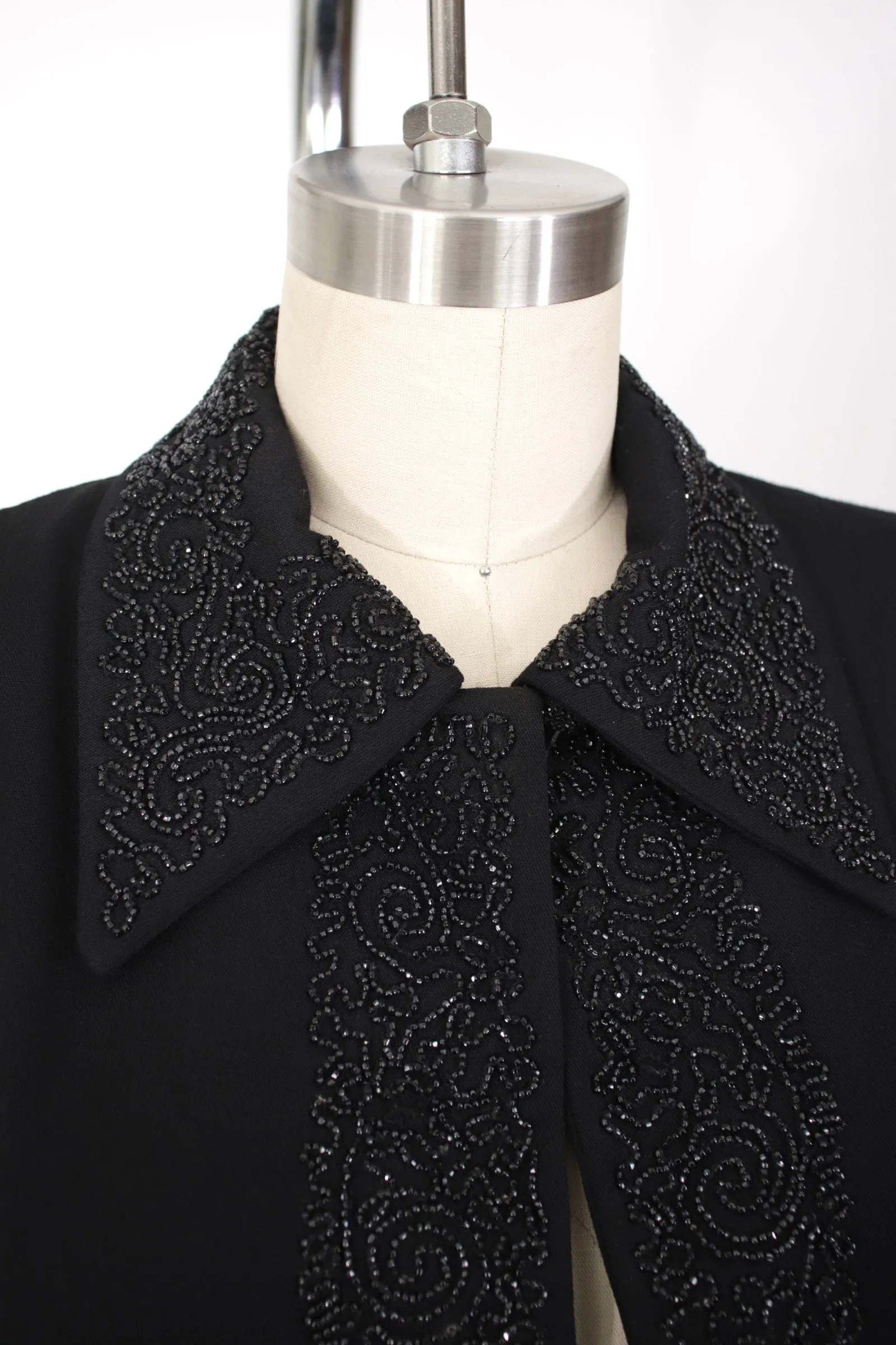 1950s Wool Beaded Swing Jacket