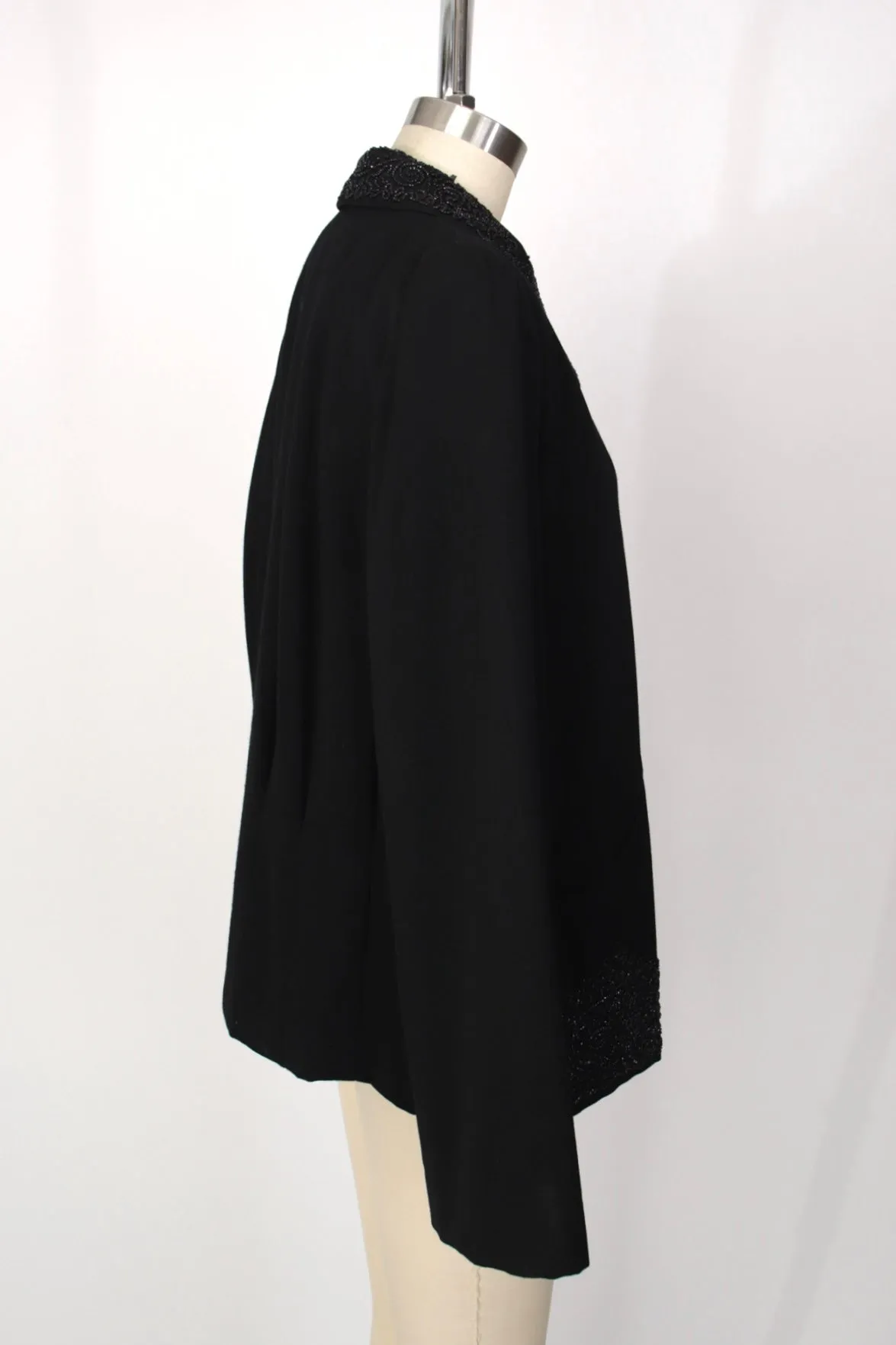 1950s Wool Beaded Swing Jacket
