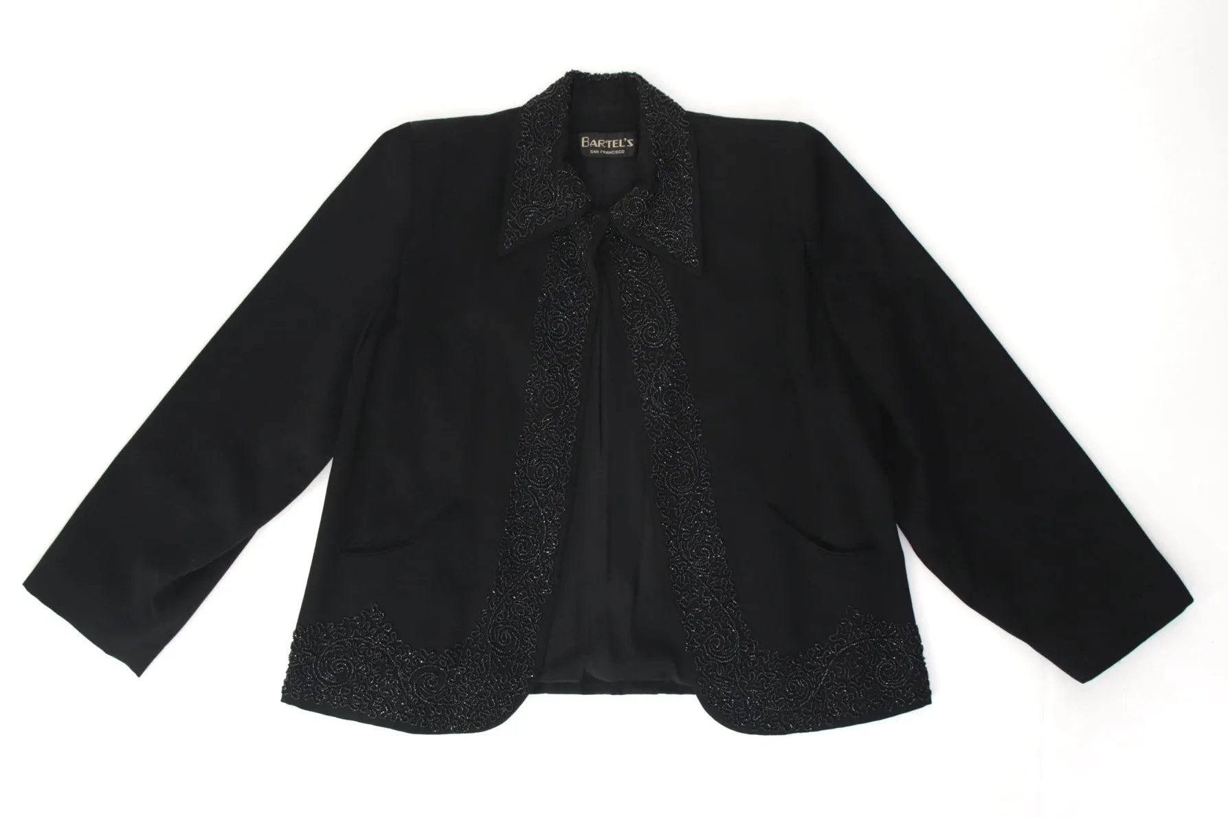 1950s Wool Beaded Swing Jacket