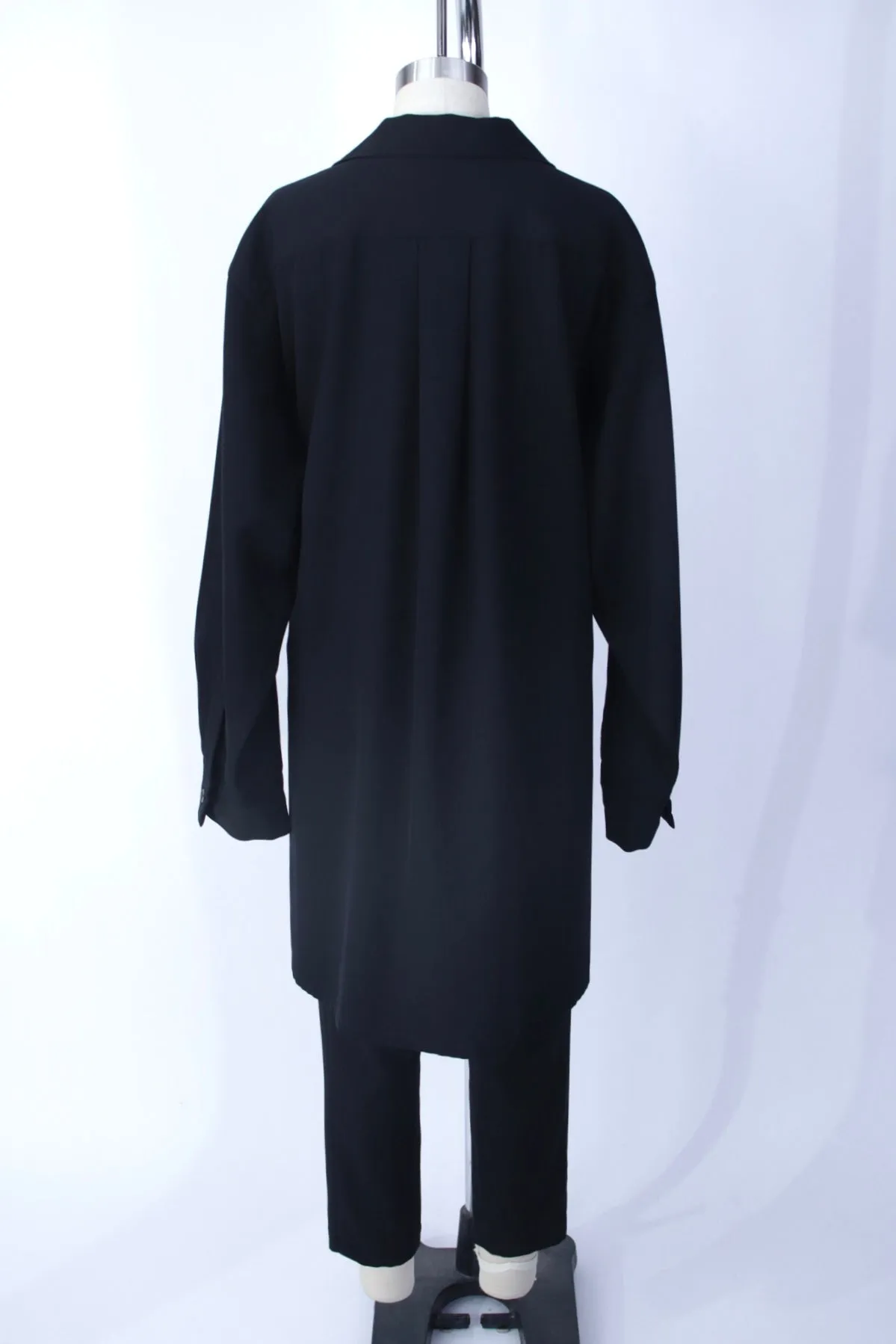 1990s Yohji Yamamoto Wool Asymmetrical Pantsuit