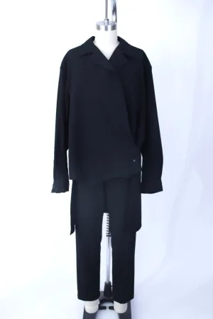 1990s Yohji Yamamoto Wool Asymmetrical Pantsuit
