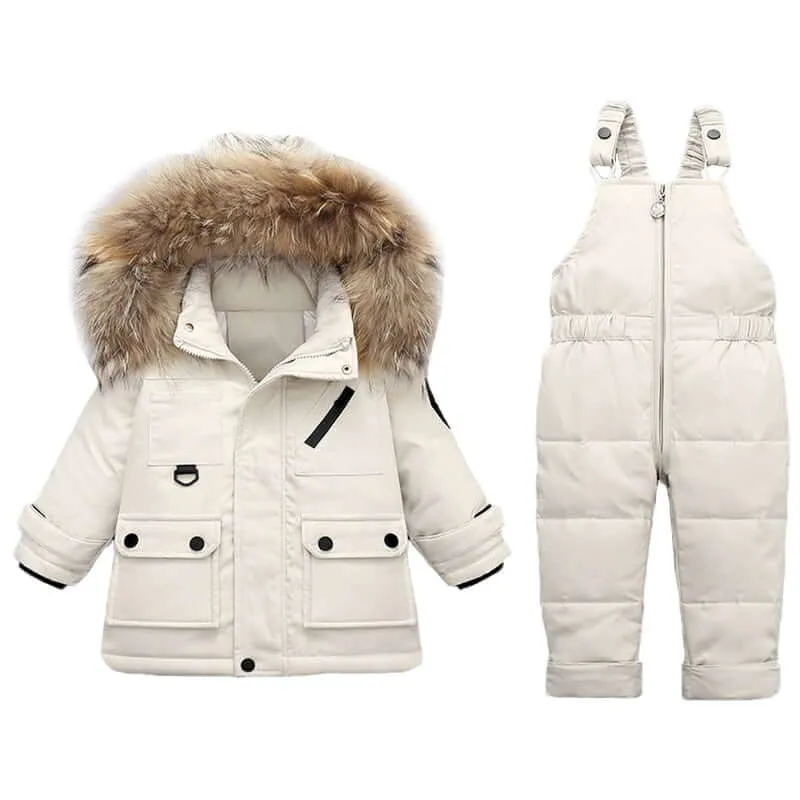 2Pcs Set Winter Children's Snowsuit Outwear