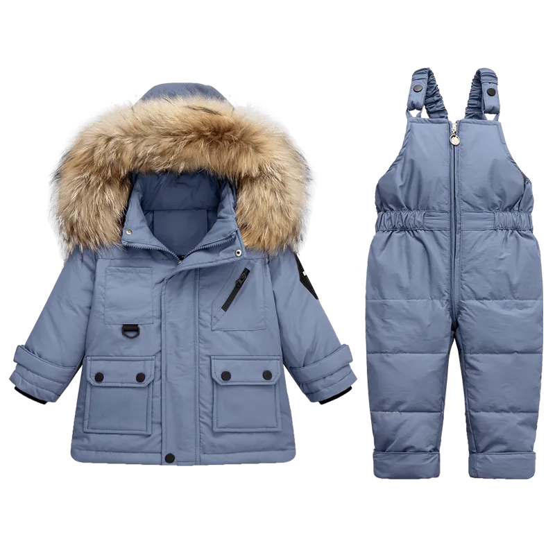 2Pcs Set Winter Children's Snowsuit Outwear