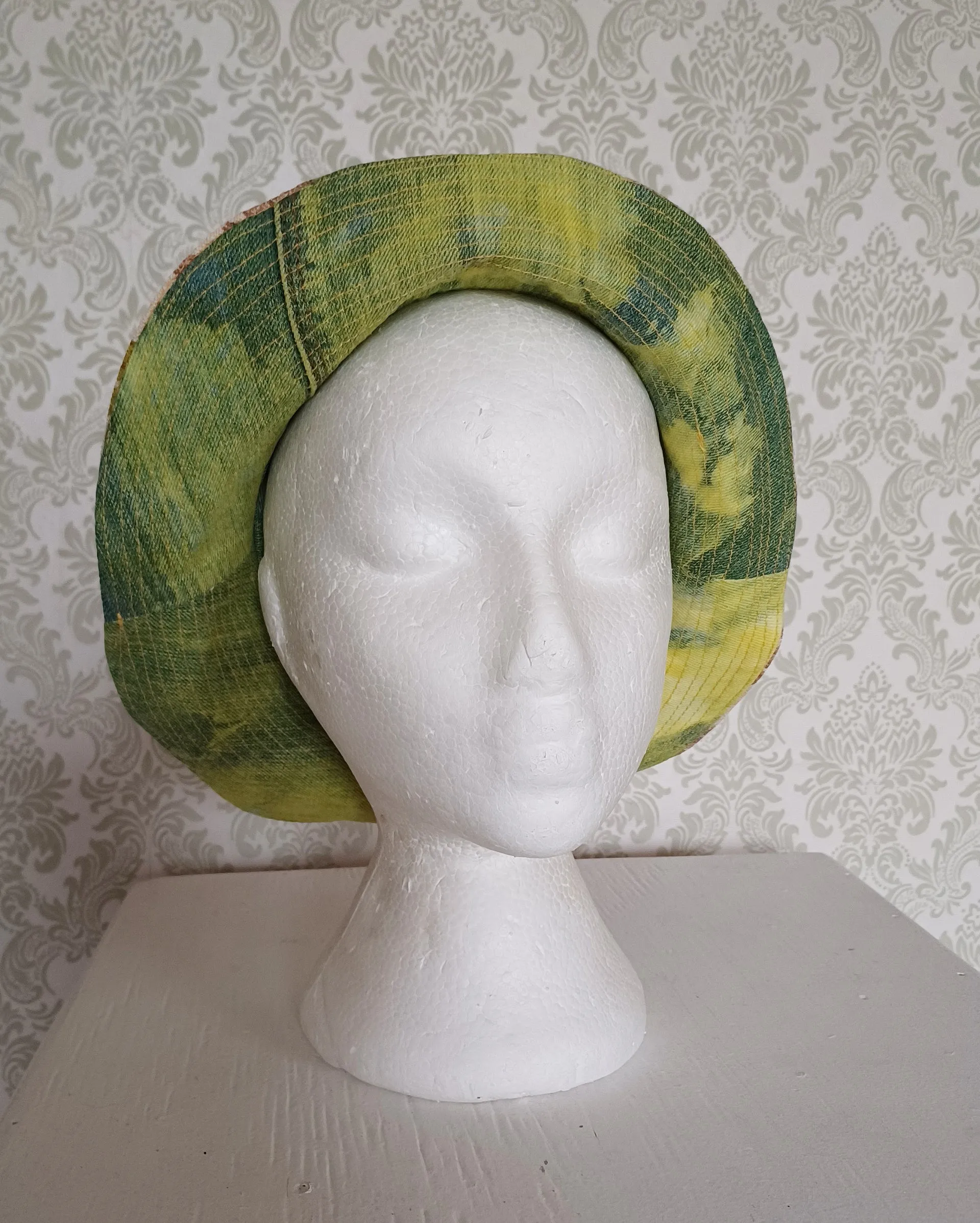 60's Citrus - Reversible Denim & Barkcloth Bucket Hat