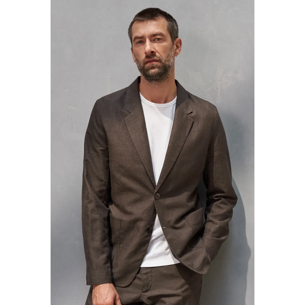 About Companions Enver linen coffee
