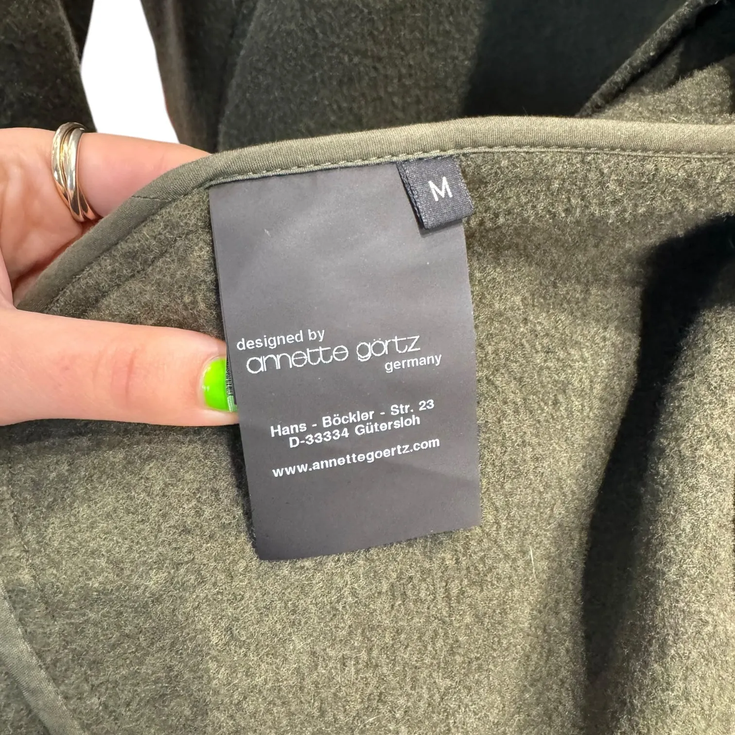 Annette Gortz Khaki Wool Coat - 10/12/14