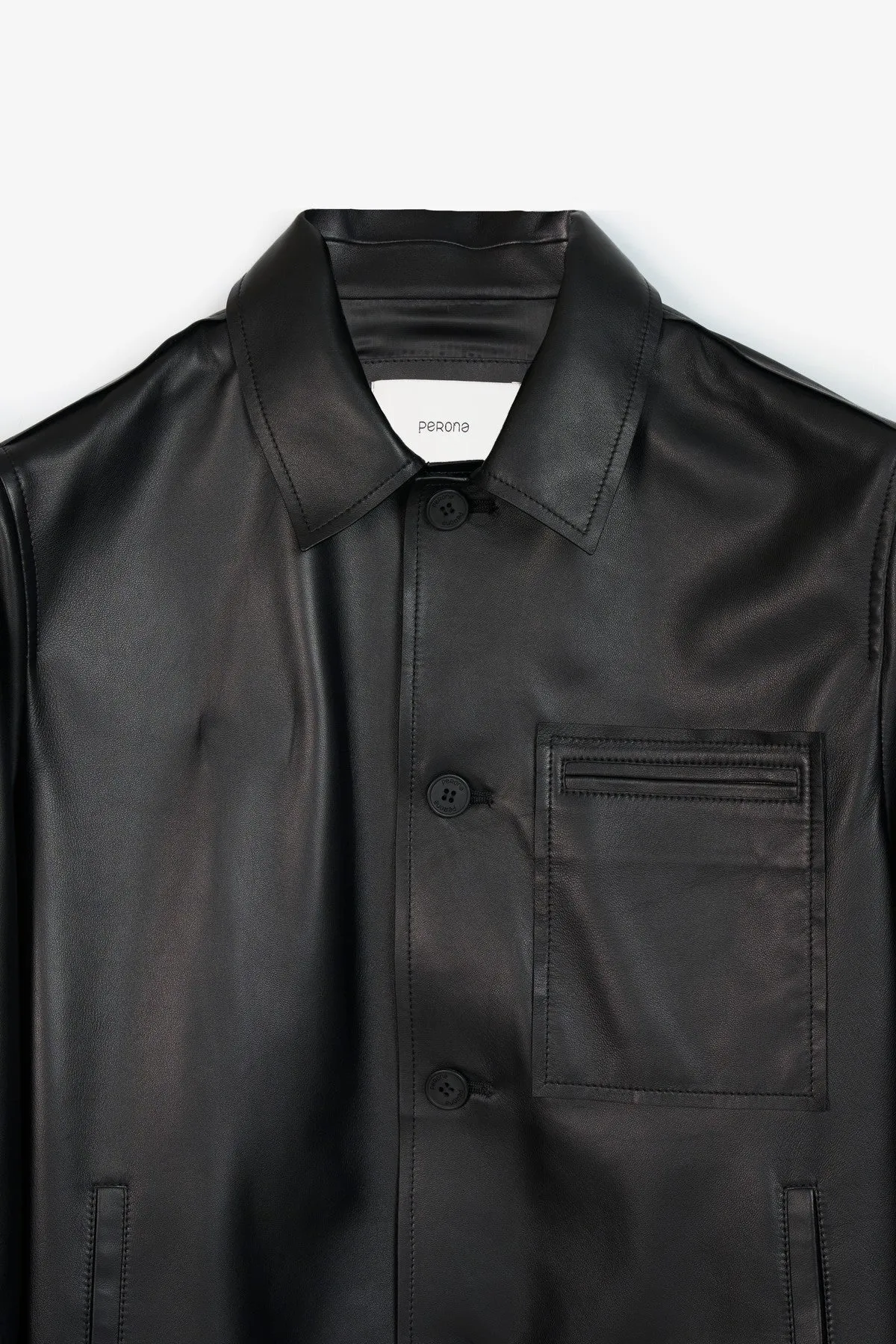 APOLLO BLACK  MEN'S LEATHER JACKET