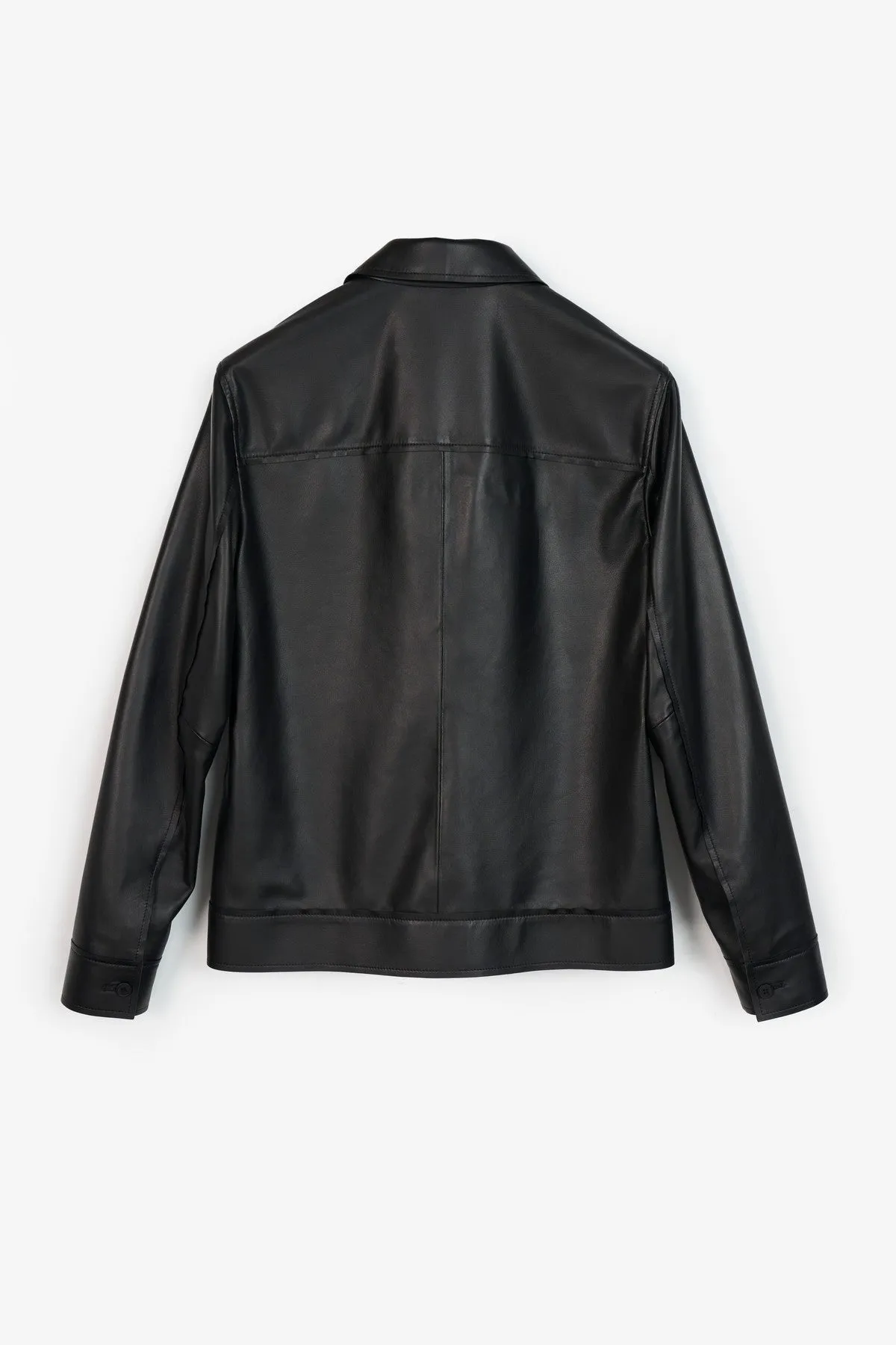 APOLLO BLACK  MEN'S LEATHER JACKET