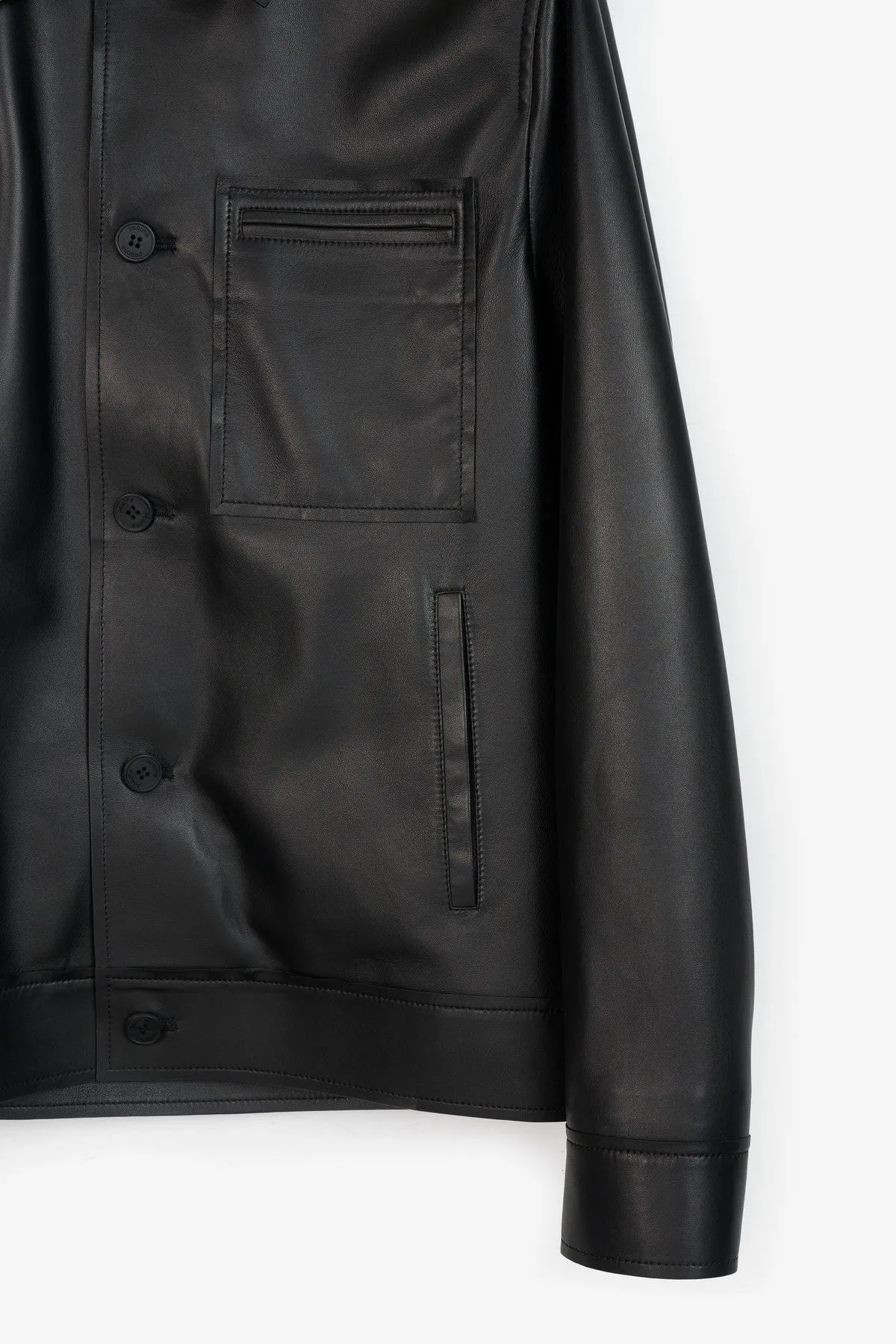 APOLLO BLACK  MEN'S LEATHER JACKET