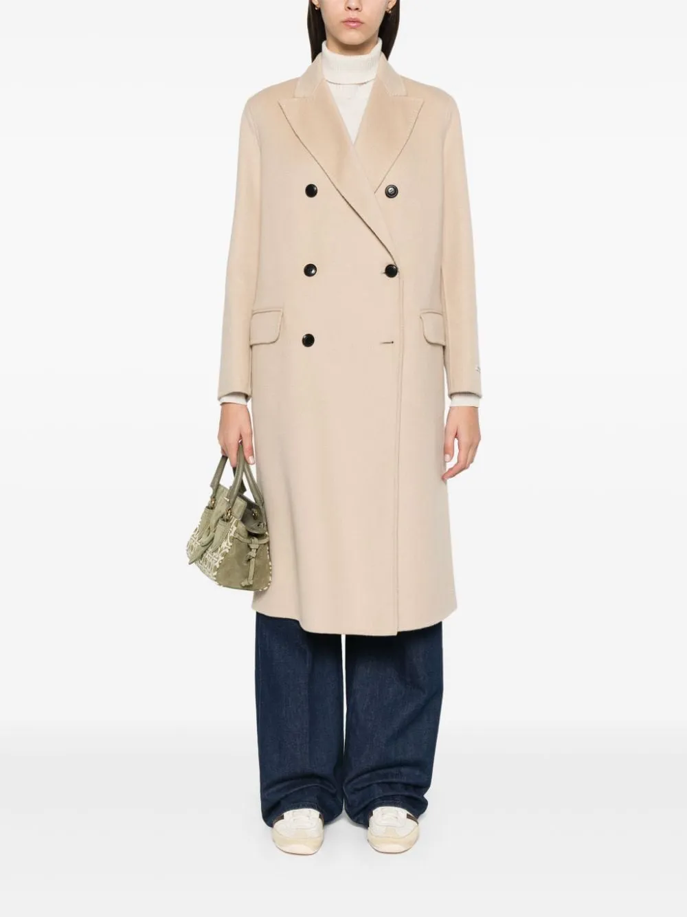 Arianna wool double-breasted coat