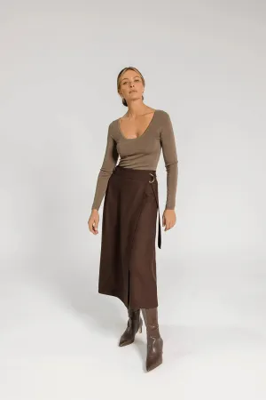 ARYELE - Juliet Scoop Neck Top - Cappuccino