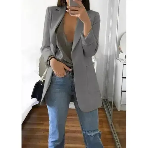 Autumn Women Casual Slim Blazers Suit Jacket Fashion Lady Office Suit