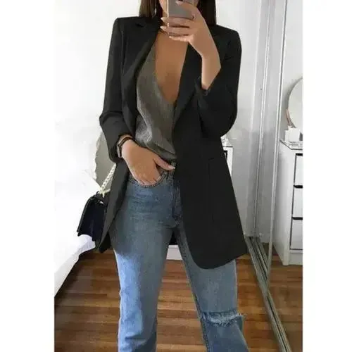 Autumn Women Casual Slim Blazers Suit Jacket Fashion Lady Office Suit