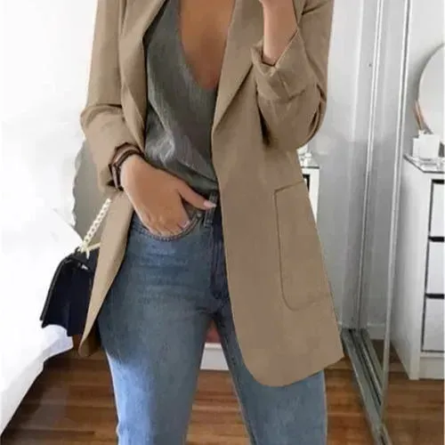 Autumn Women Casual Slim Blazers Suit Jacket Fashion Lady Office Suit