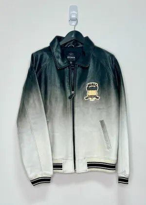 AVIREX ICON LEATHER JACKET (OMBRE BLACK FADE)