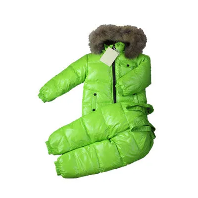 Baby Toddler Snowsuit Jacket and Bib Set for Boys Girls
