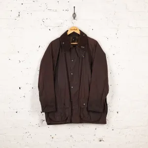 Barbour Beaufort Wax Jacket Coat - Brown - XL