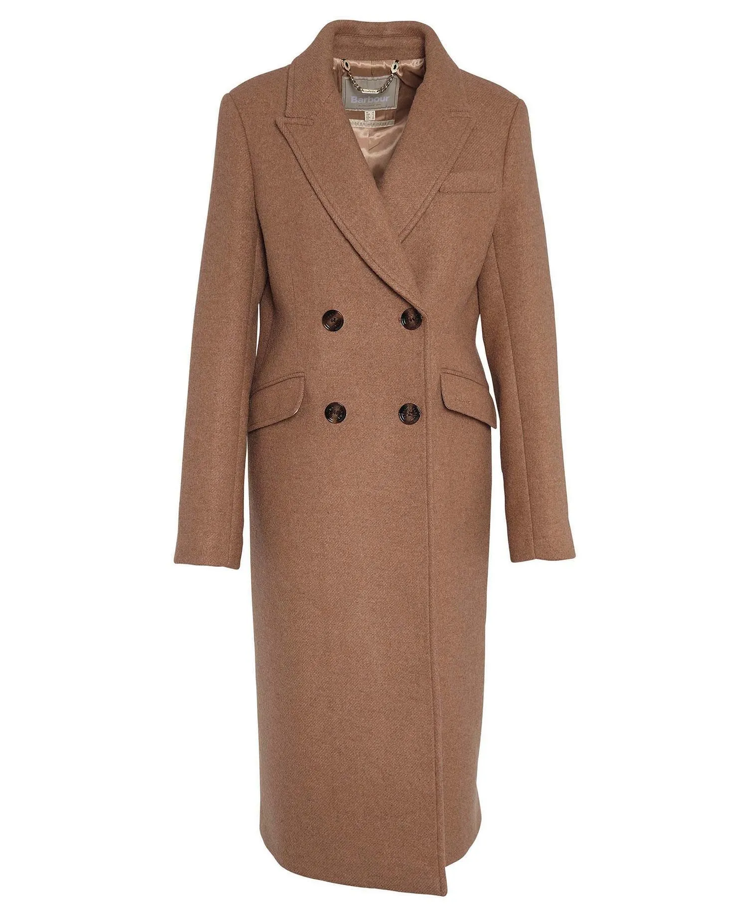 Barbour Marylin Wool Coat Camel