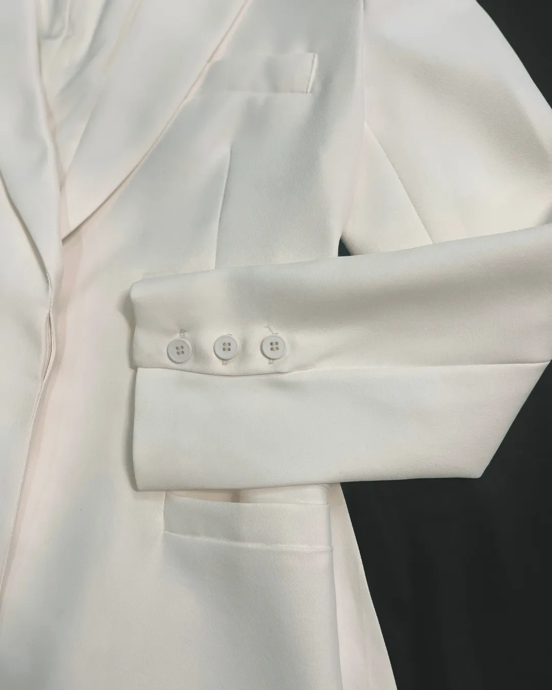 Belted Suit Blazer - Beige