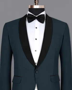 Biscay Blue Wool Rich Tuxedo Blazer