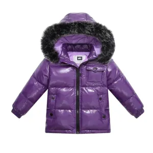 Black Winter Jacket Parka For Boys Winter Coat 90% Down Girls Jackets Children's Clothing Snow Wear Kids Outerwear Boy Clothes