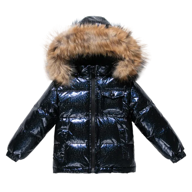 Black Winter Jacket Parka For Boys Winter Coat 90% Down Girls Jackets Children's Clothing Snow Wear Kids Outerwear Boy Clothes