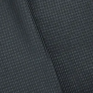 Black/Deep Gray Wool Blend Woven Twill Suiting Fabric