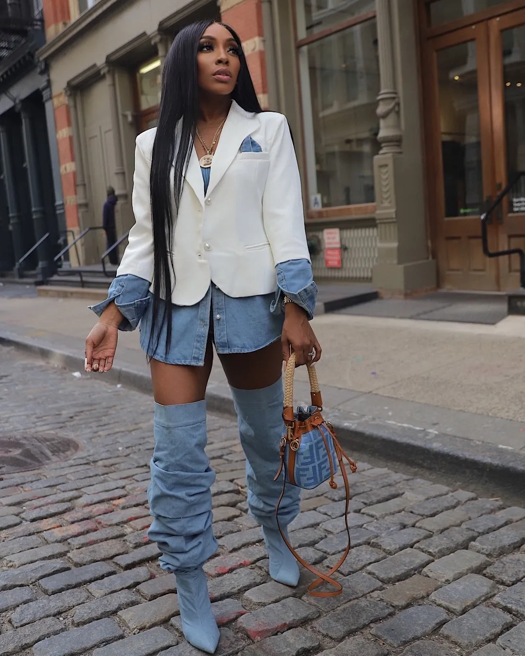 Blazing through Denim Blazer