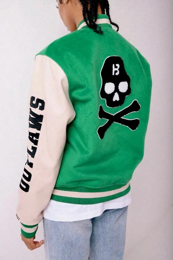 BLOW Varsity Jacket Green   White