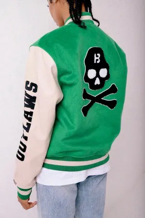 BLOW Varsity Jacket Green   White