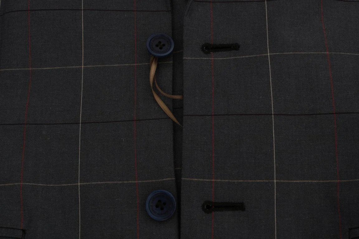 Blue Check Slim Fit Blazer Jacket