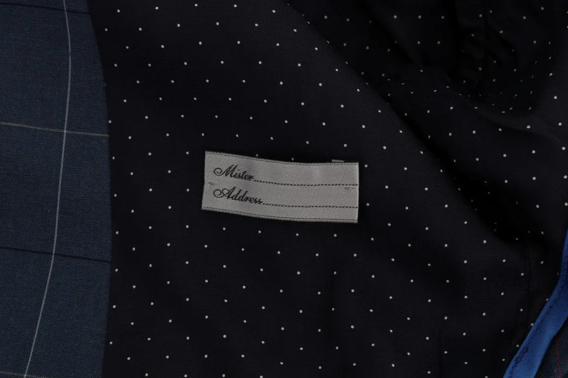 Blue Check Slim Fit Blazer Jacket