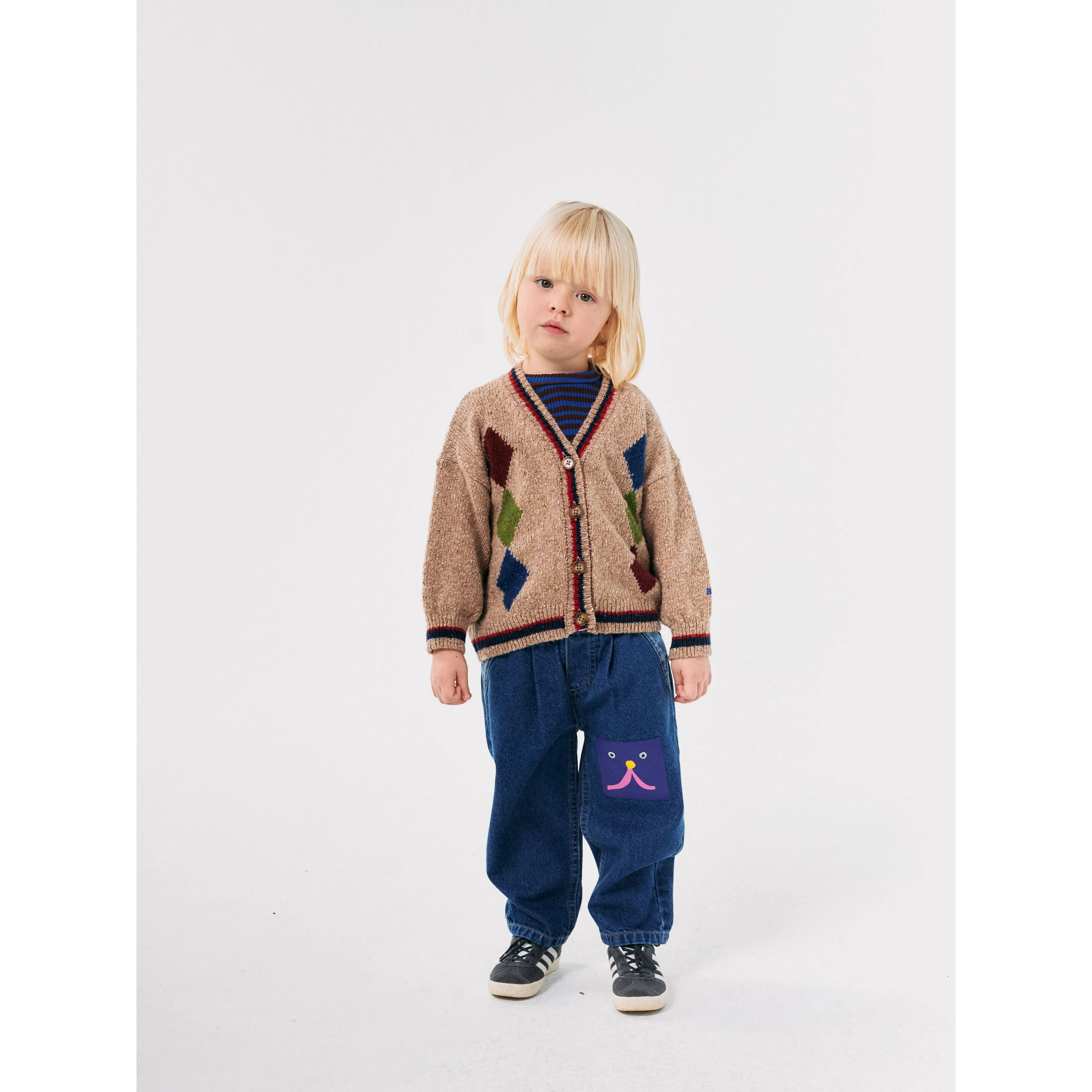 Bobo Diamonds Intarsia Cardigan