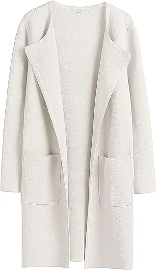 Boke Womens Knit Cardigan Sweaters Oversized Open Front Long Sleeve Lapel Casual Jacket 2023 Fall Coat Dressy Coatigan