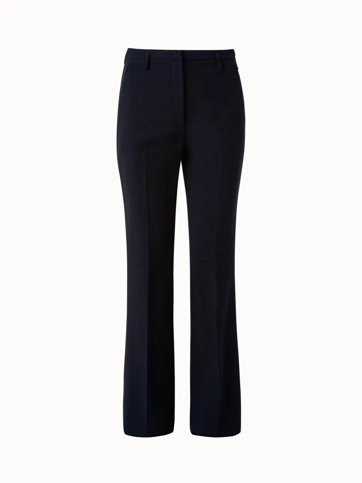 Bootcut Wool Double-Face Pants
