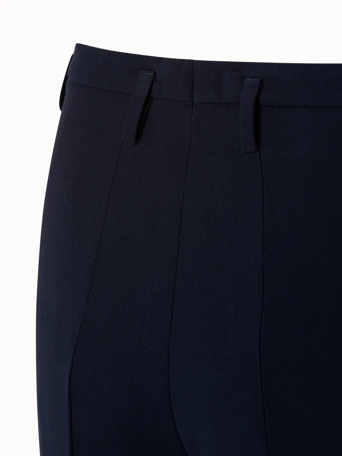 Bootcut Wool Double-Face Pants