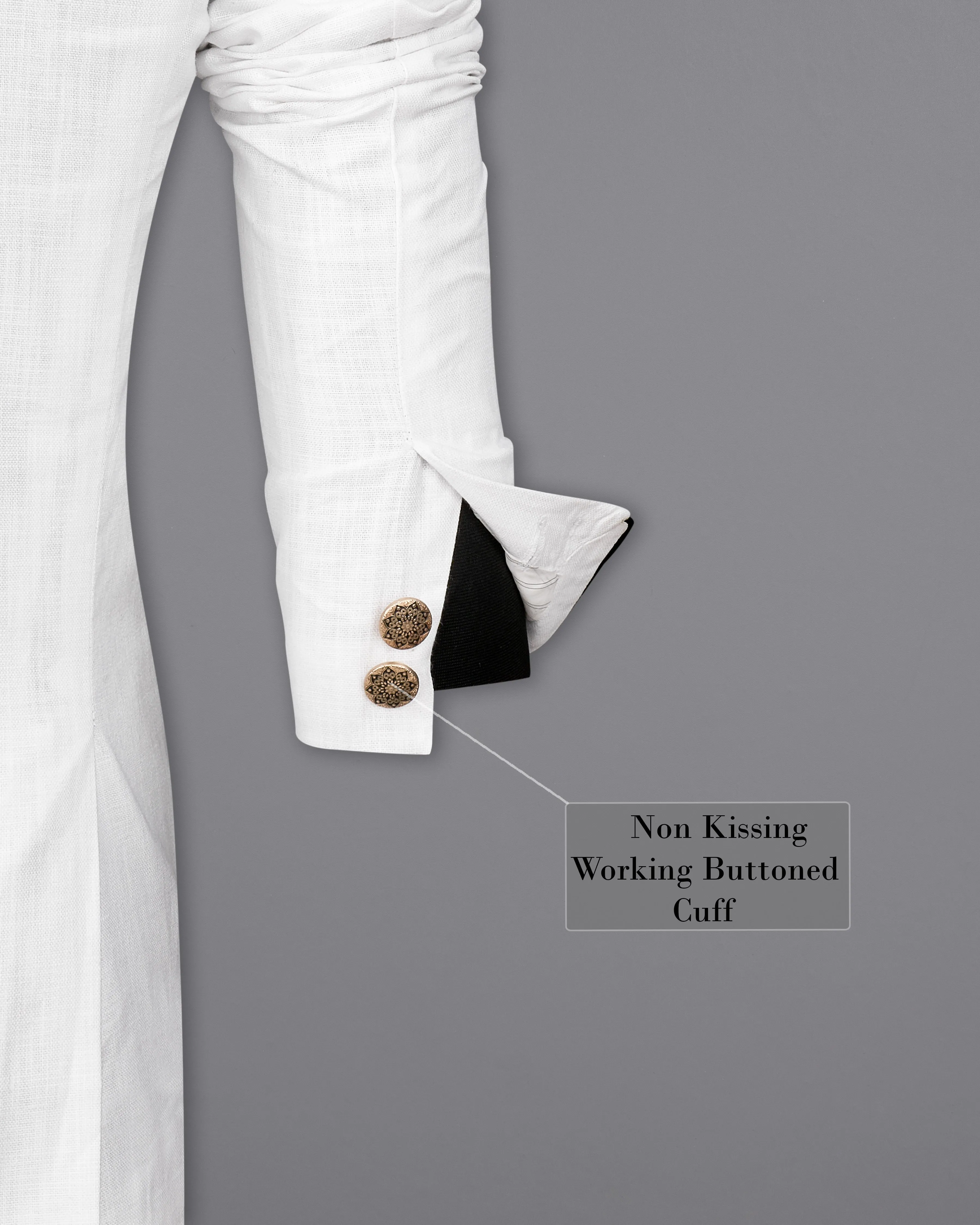 Bright White Bandhgala Luxurious Linen Designer Blazer