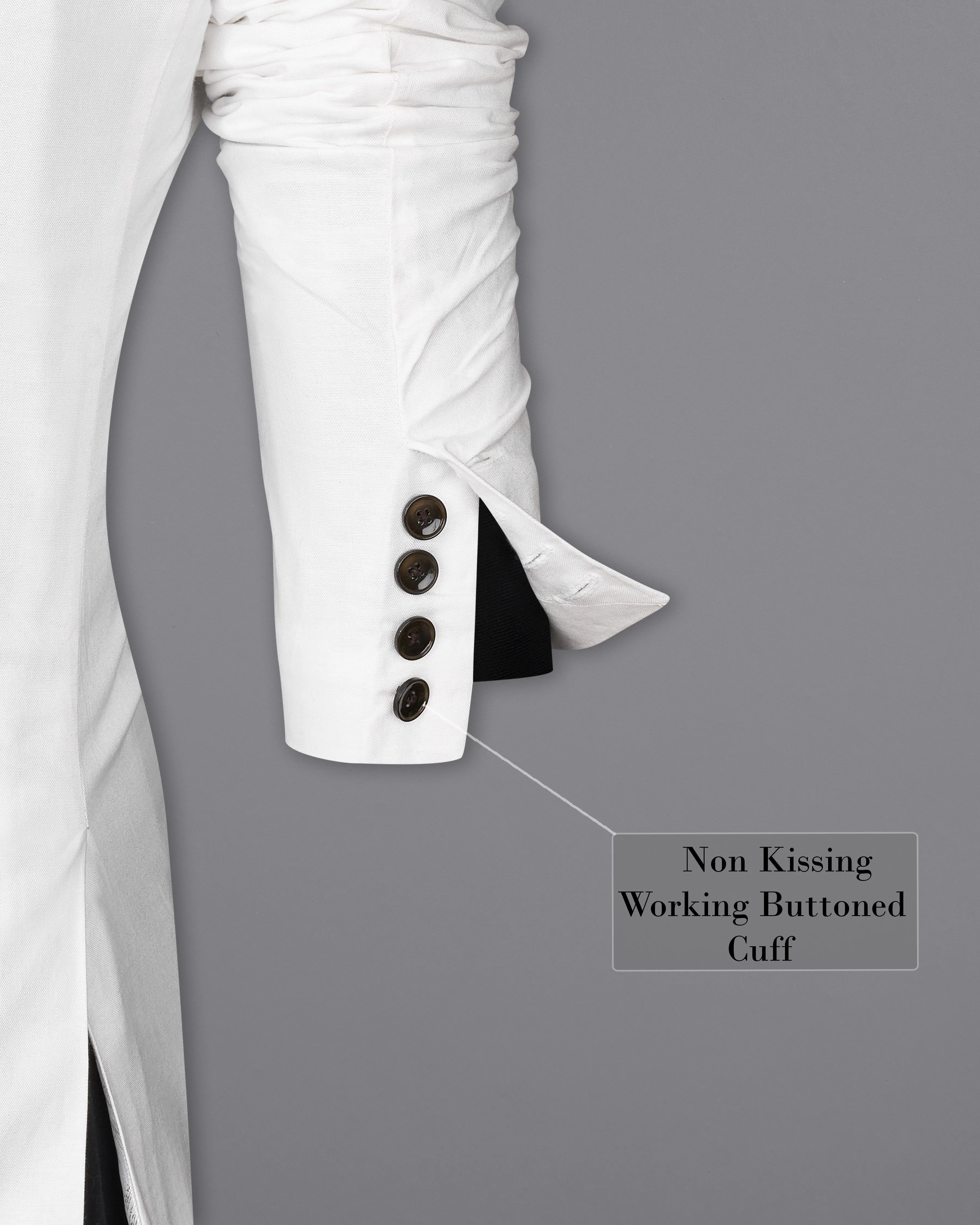 Bright White Luxurious Linen Double Breasted Sports Blazer