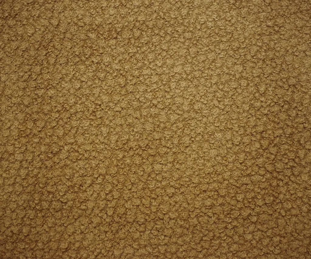 Brown Wool-Poly Boucle Knit Fabric