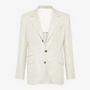 Brunello Cucinelli Linen Diagonal Deconstructed Cavallo Blazer