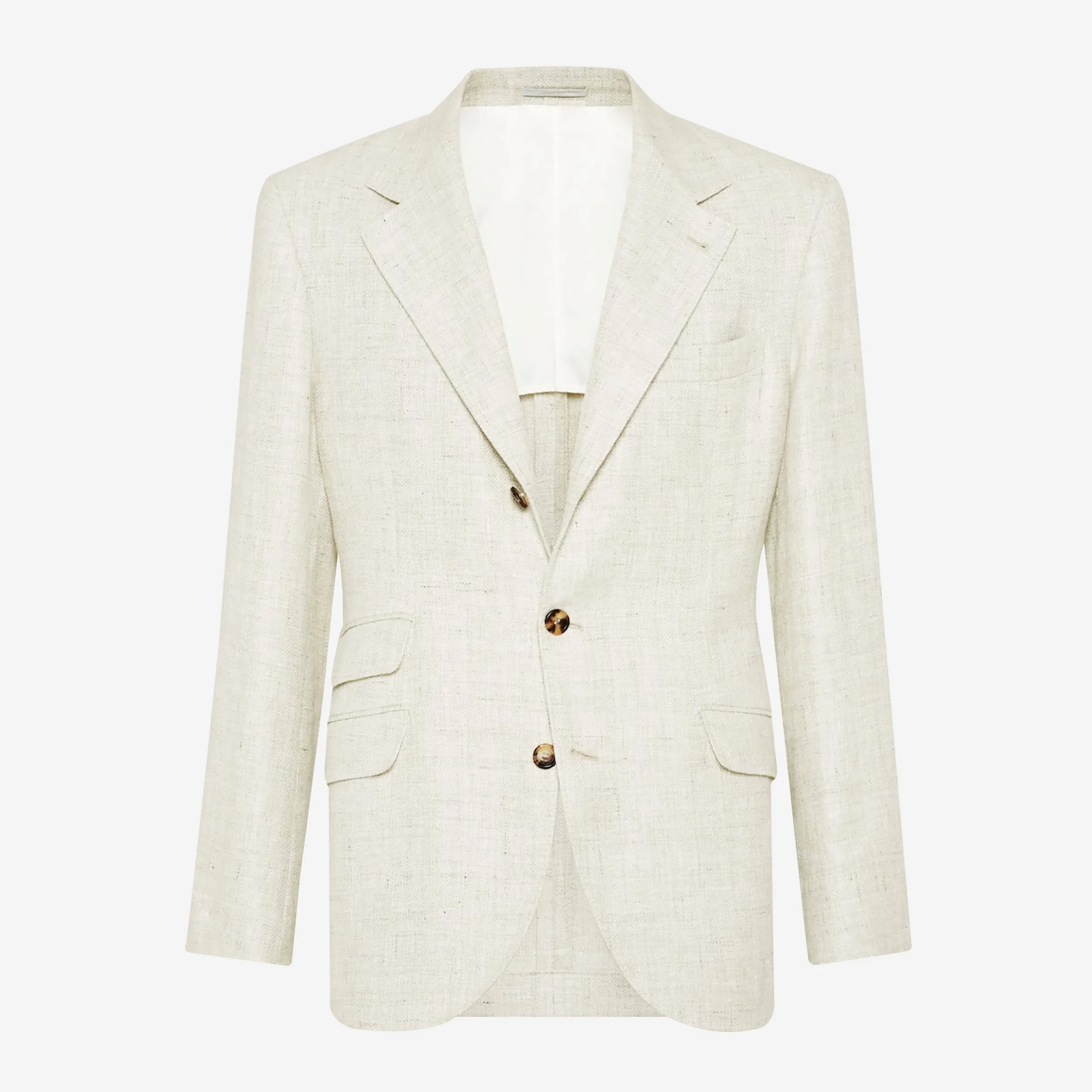 Brunello Cucinelli Linen Diagonal Deconstructed Cavallo Blazer