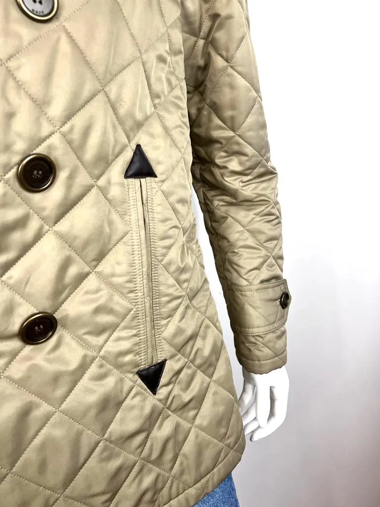 BURBERRY DOUBLE BREASTED QUILTED NOVA CHECK BRIT COAT