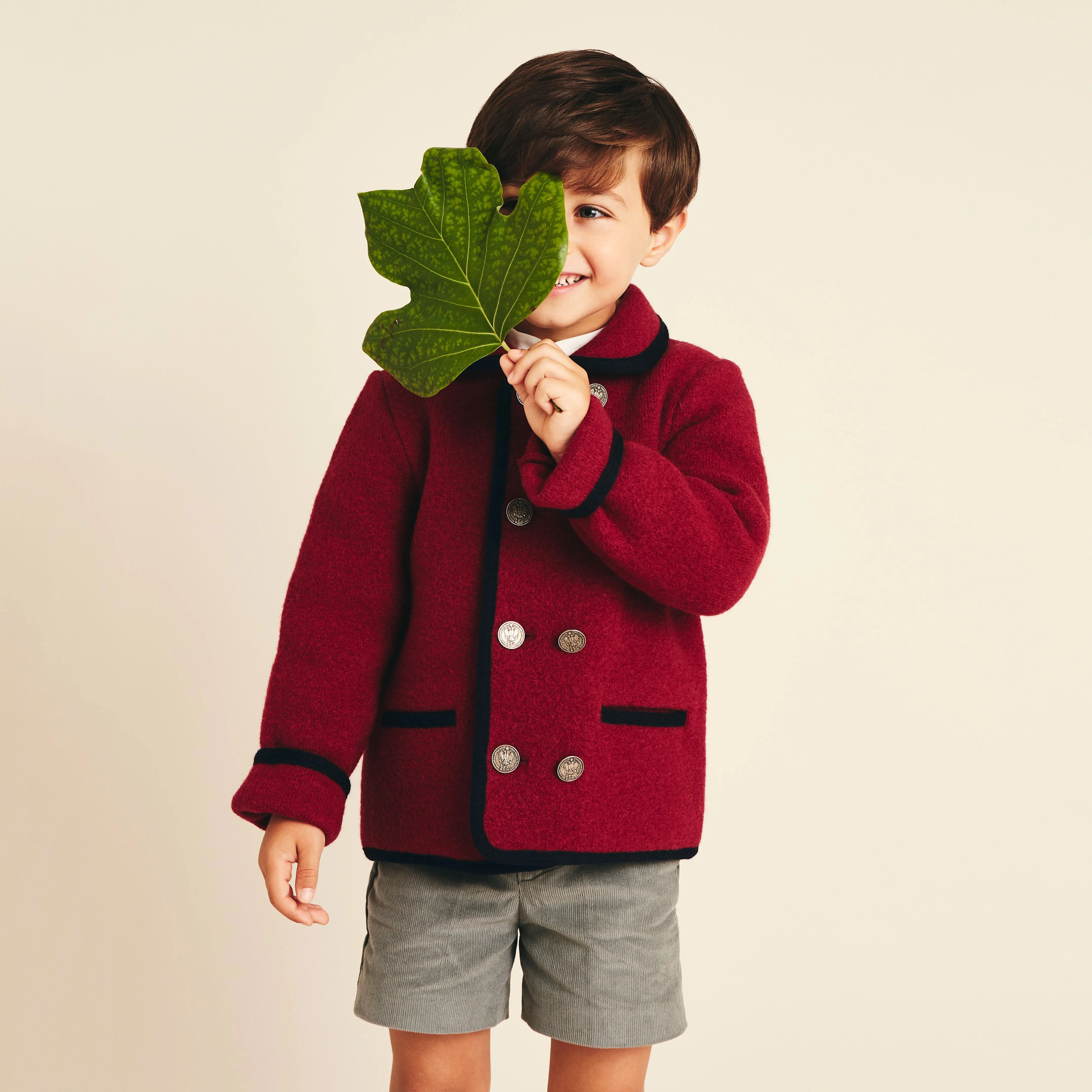BURGUNDY VALDON SHORT COAT