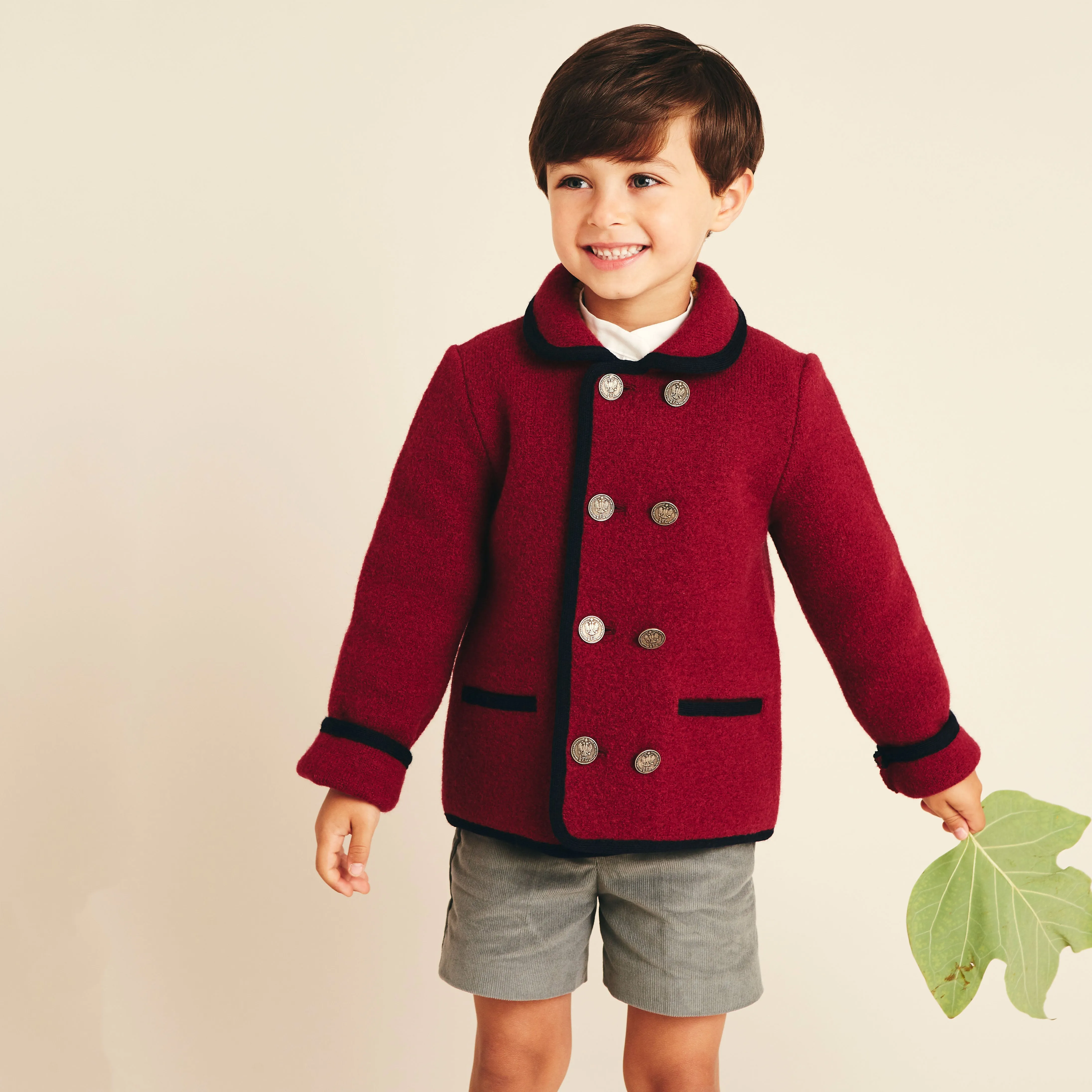 BURGUNDY VALDON SHORT COAT