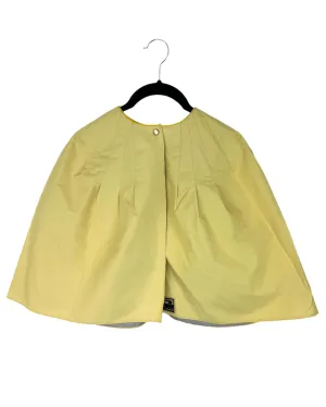 Butter Yellow Cropped Rain Poncho - Size 0-12