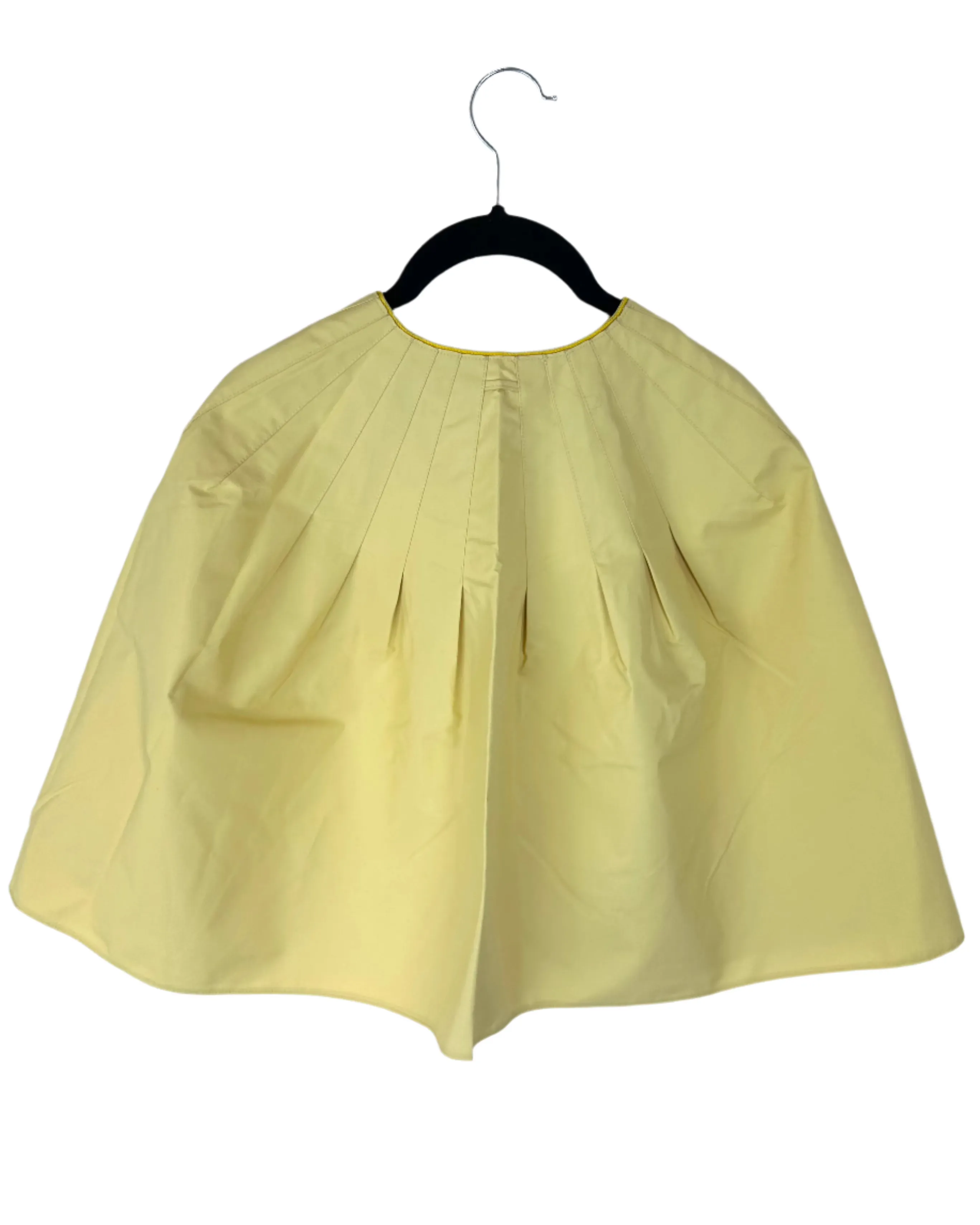 Butter Yellow Cropped Rain Poncho - Size 0-12