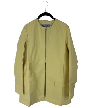 Butter Yellow Straight Fit Raincoat - Size 0-6