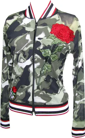 Camouflage Jacket With Applique