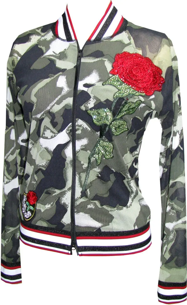 Camouflage Jacket With Applique