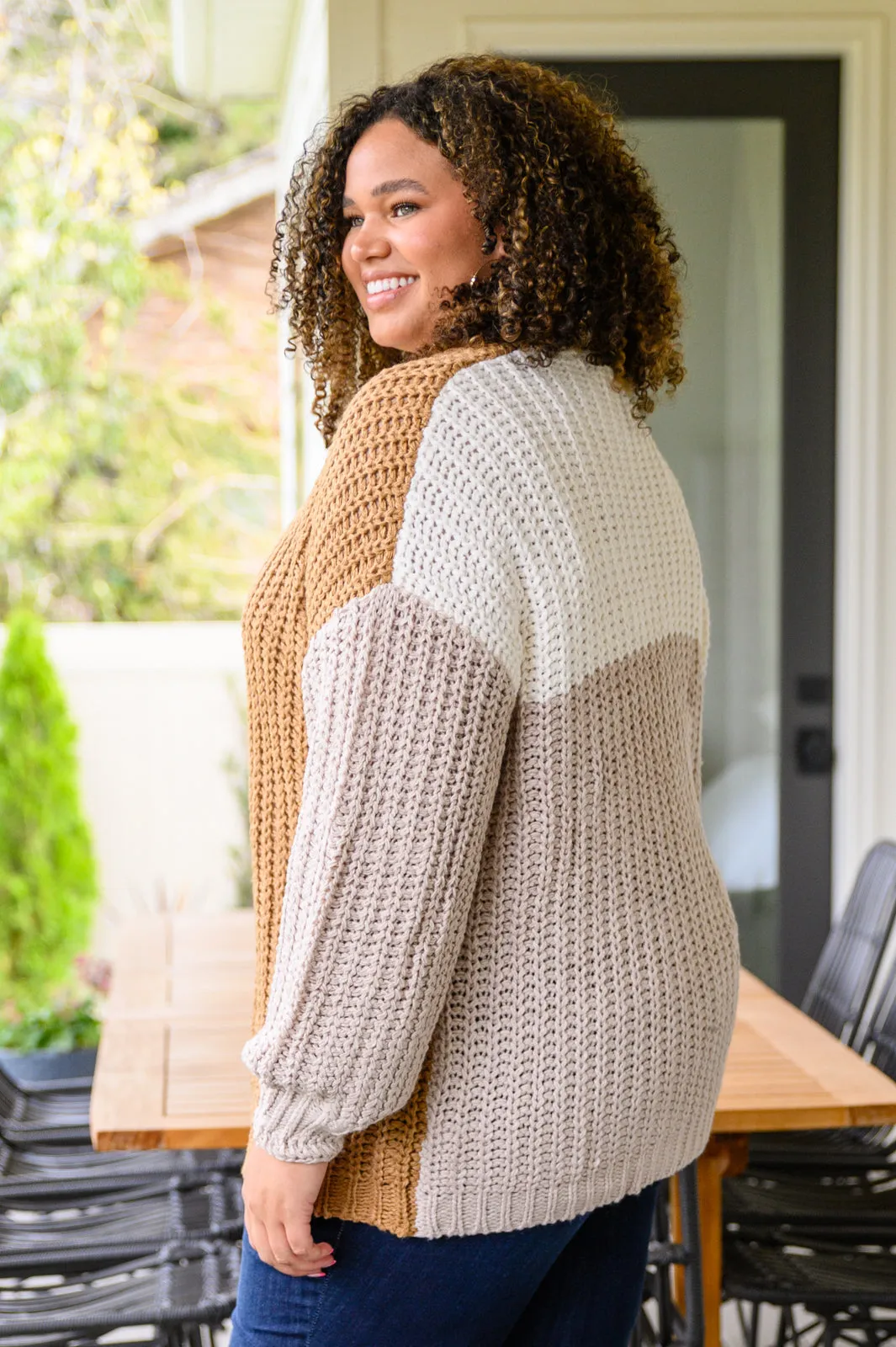 Carry On For Love Color Block Knit Cardigan